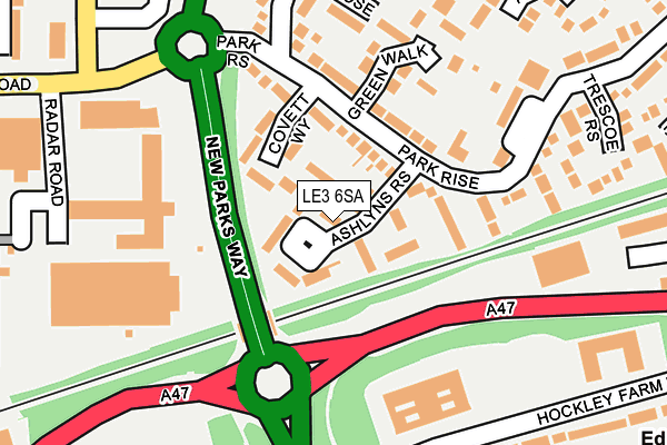 LE3 6SA map - OS OpenMap – Local (Ordnance Survey)