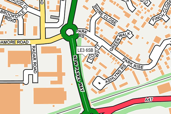 LE3 6SB map - OS OpenMap – Local (Ordnance Survey)