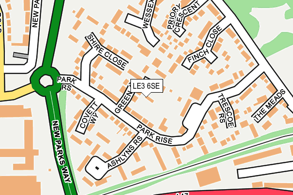 LE3 6SE map - OS OpenMap – Local (Ordnance Survey)