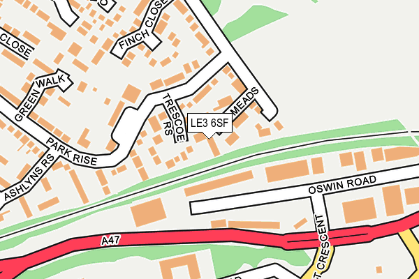 LE3 6SF map - OS OpenMap – Local (Ordnance Survey)