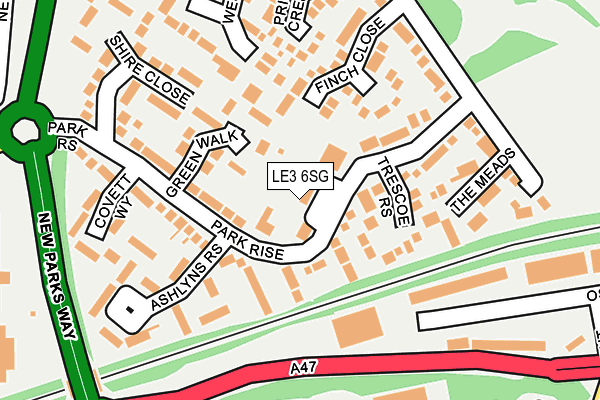 LE3 6SG map - OS OpenMap – Local (Ordnance Survey)