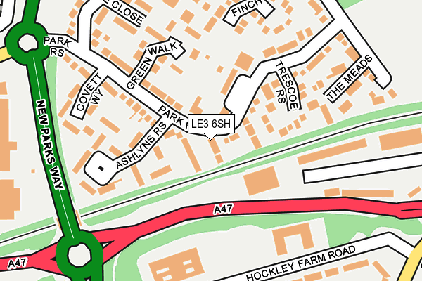 LE3 6SH map - OS OpenMap – Local (Ordnance Survey)