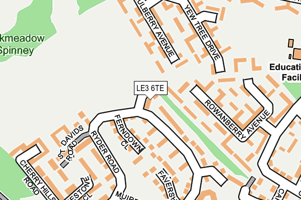 LE3 6TE map - OS OpenMap – Local (Ordnance Survey)