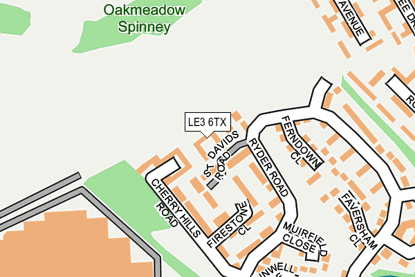 LE3 6TX map - OS OpenMap – Local (Ordnance Survey)