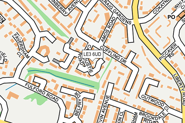 LE3 6UD map - OS OpenMap – Local (Ordnance Survey)