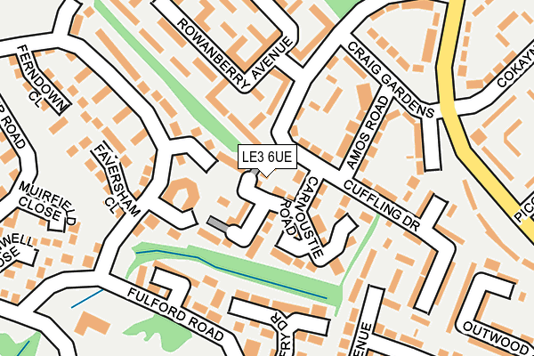 LE3 6UE map - OS OpenMap – Local (Ordnance Survey)