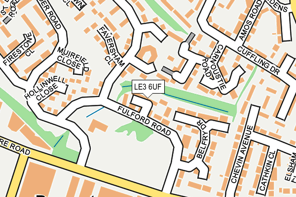 LE3 6UF map - OS OpenMap – Local (Ordnance Survey)