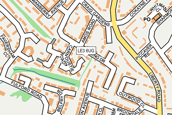 LE3 6UG map - OS OpenMap – Local (Ordnance Survey)