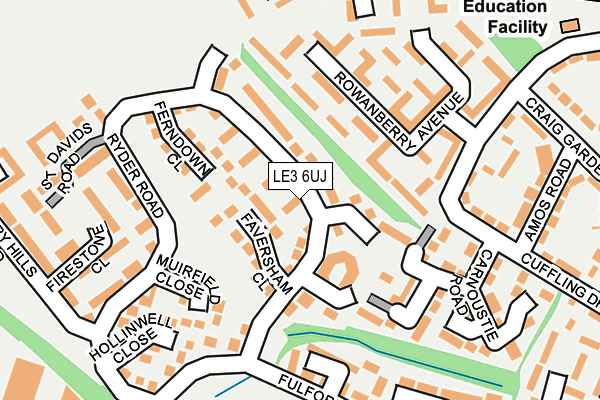 LE3 6UJ map - OS OpenMap – Local (Ordnance Survey)