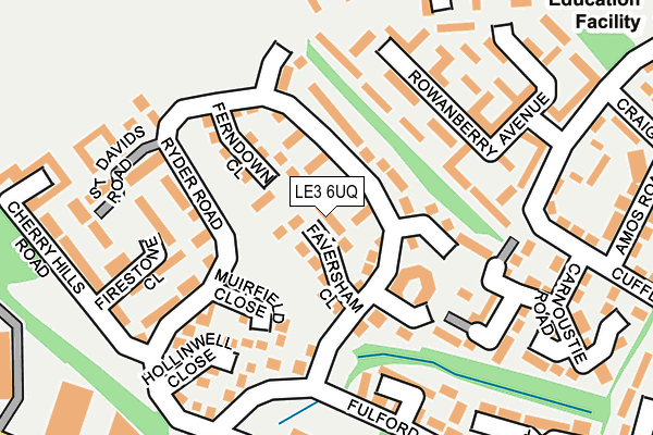 LE3 6UQ map - OS OpenMap – Local (Ordnance Survey)