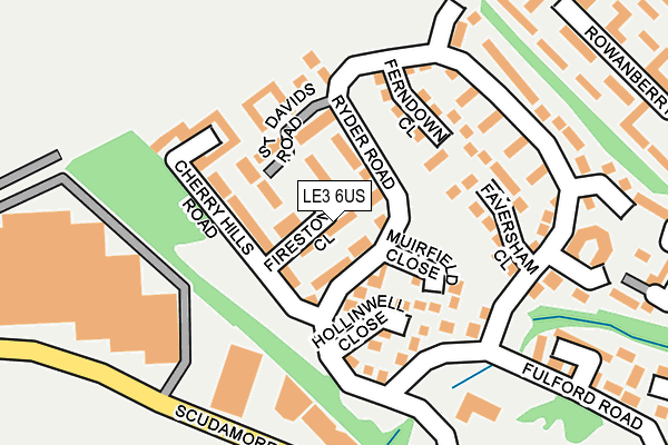 LE3 6US map - OS OpenMap – Local (Ordnance Survey)