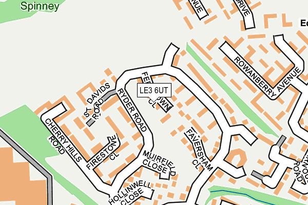 LE3 6UT map - OS OpenMap – Local (Ordnance Survey)