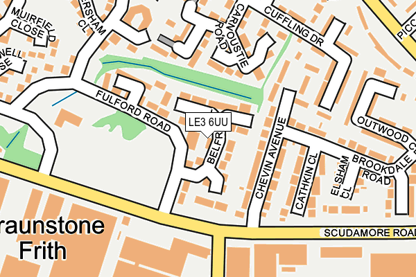 LE3 6UU map - OS OpenMap – Local (Ordnance Survey)