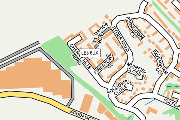 LE3 6UX map - OS OpenMap – Local (Ordnance Survey)