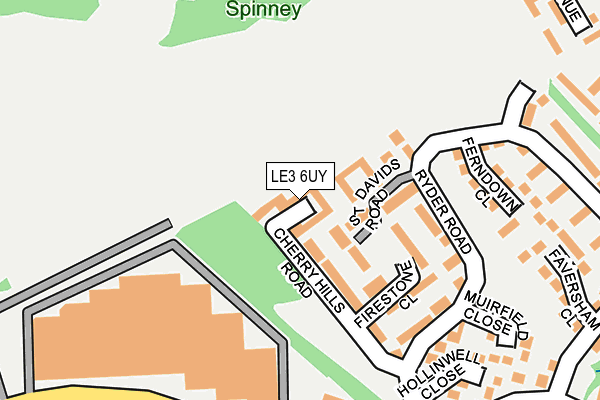 LE3 6UY map - OS OpenMap – Local (Ordnance Survey)