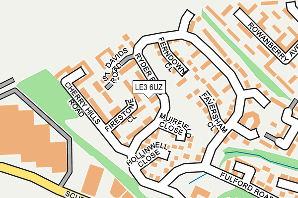 LE3 6UZ map - OS OpenMap – Local (Ordnance Survey)