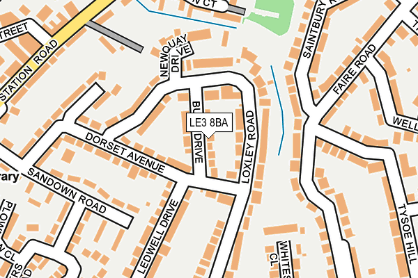 LE3 8BA map - OS OpenMap – Local (Ordnance Survey)
