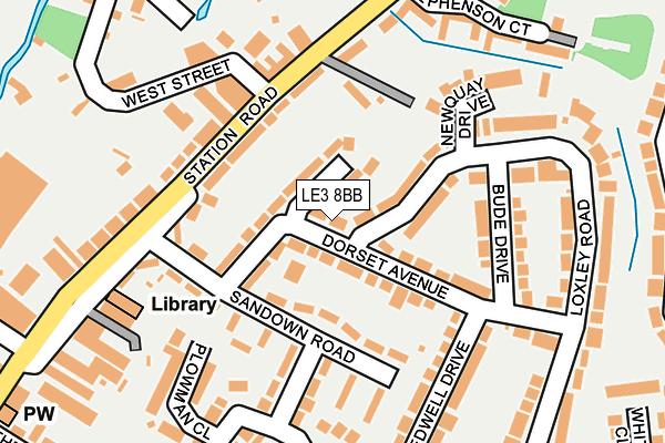 LE3 8BB map - OS OpenMap – Local (Ordnance Survey)