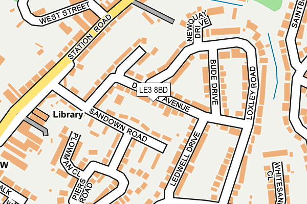 LE3 8BD map - OS OpenMap – Local (Ordnance Survey)