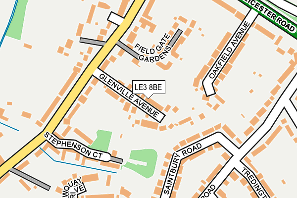 LE3 8BE map - OS OpenMap – Local (Ordnance Survey)