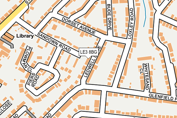 LE3 8BG map - OS OpenMap – Local (Ordnance Survey)