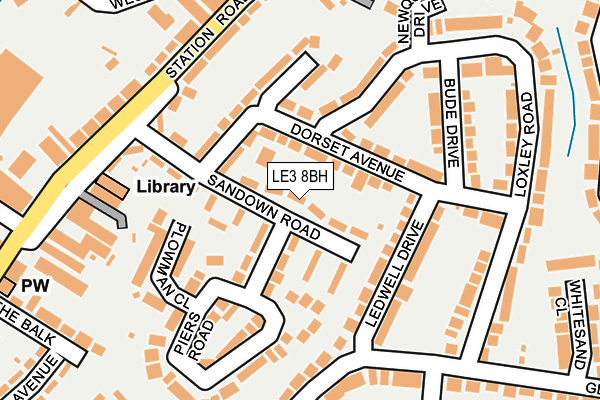 LE3 8BH map - OS OpenMap – Local (Ordnance Survey)