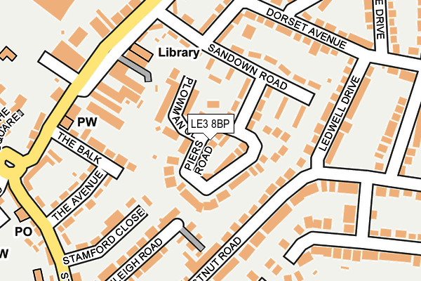 LE3 8BP map - OS OpenMap – Local (Ordnance Survey)