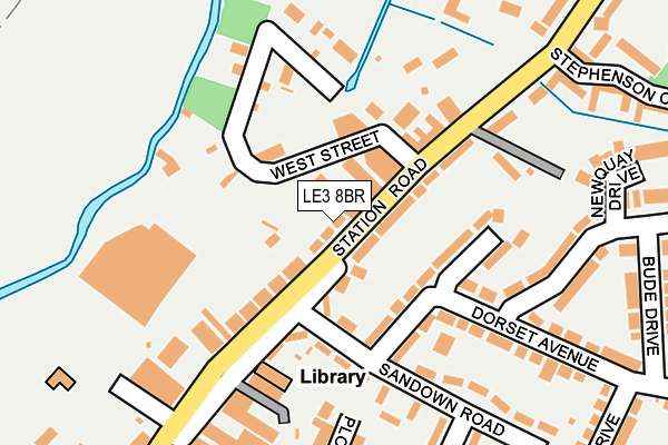 LE3 8BR map - OS OpenMap – Local (Ordnance Survey)