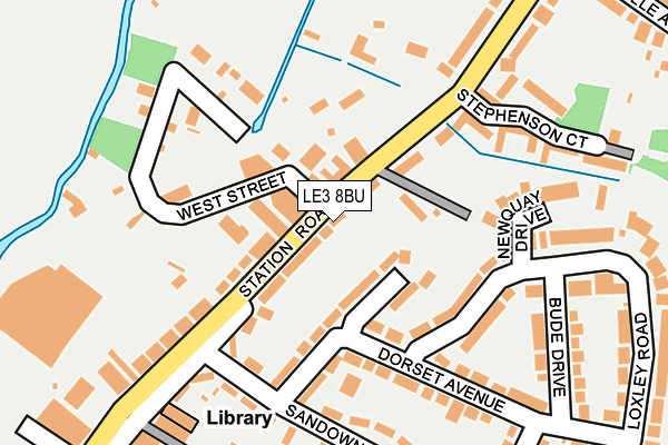 LE3 8BU map - OS OpenMap – Local (Ordnance Survey)