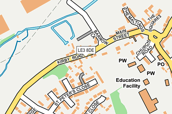 LE3 8DE map - OS OpenMap – Local (Ordnance Survey)