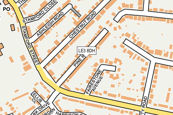 LE3 8DH map - OS OpenMap – Local (Ordnance Survey)