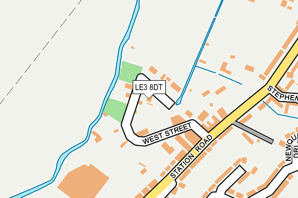 LE3 8DT map - OS OpenMap – Local (Ordnance Survey)