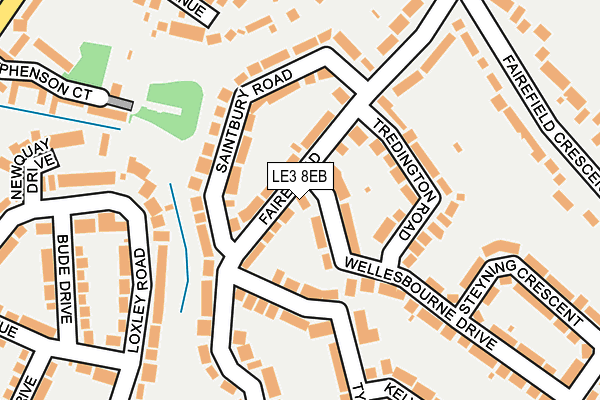 LE3 8EB map - OS OpenMap – Local (Ordnance Survey)