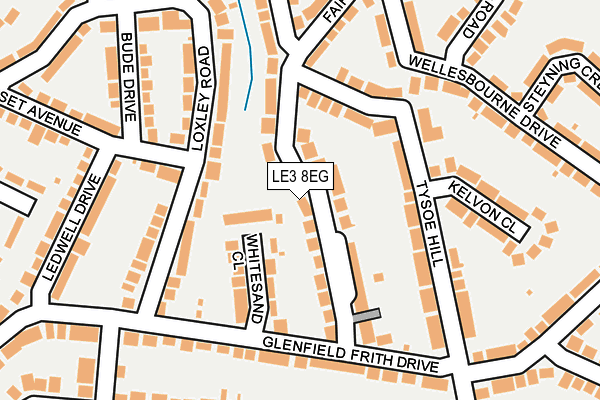 LE3 8EG map - OS OpenMap – Local (Ordnance Survey)