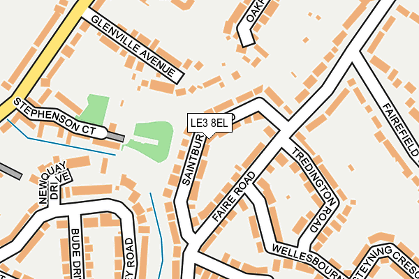 LE3 8EL map - OS OpenMap – Local (Ordnance Survey)