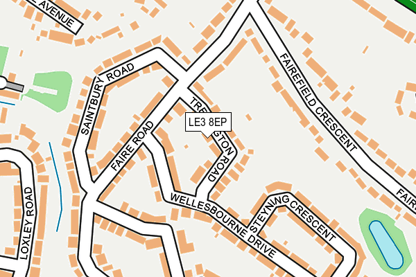 LE3 8EP map - OS OpenMap – Local (Ordnance Survey)