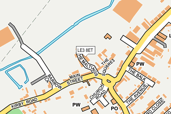 LE3 8ET map - OS OpenMap – Local (Ordnance Survey)