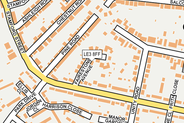 LE3 8FF map - OS OpenMap – Local (Ordnance Survey)