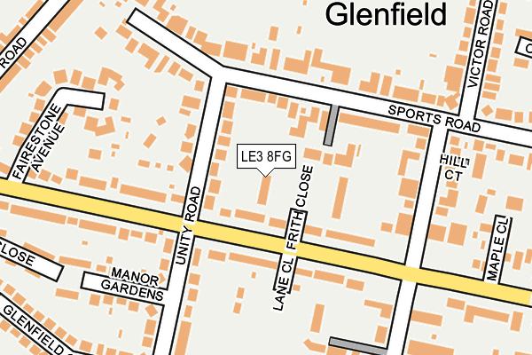 LE3 8FG map - OS OpenMap – Local (Ordnance Survey)
