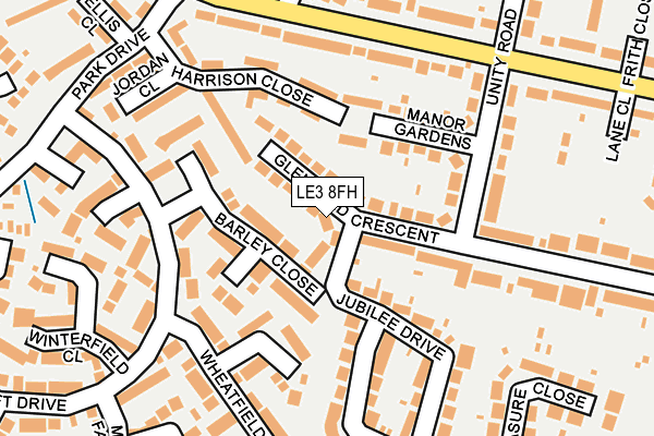 LE3 8FH map - OS OpenMap – Local (Ordnance Survey)