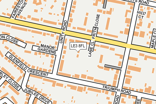 LE3 8FL map - OS OpenMap – Local (Ordnance Survey)