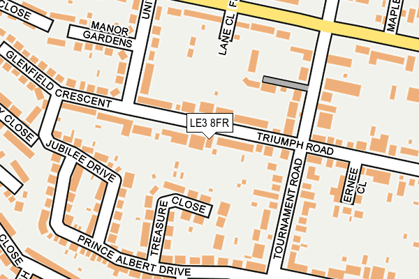 LE3 8FR map - OS OpenMap – Local (Ordnance Survey)