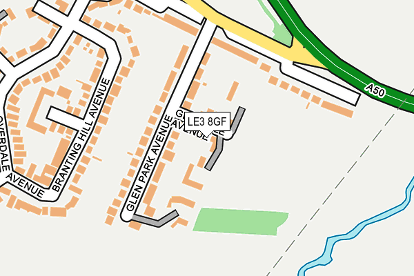 LE3 8GF map - OS OpenMap – Local (Ordnance Survey)