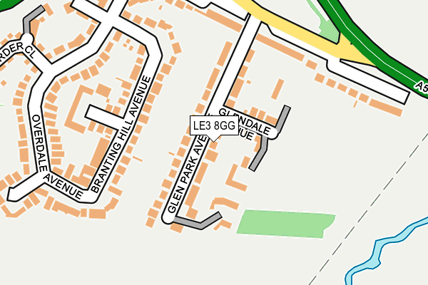 LE3 8GG map - OS OpenMap – Local (Ordnance Survey)