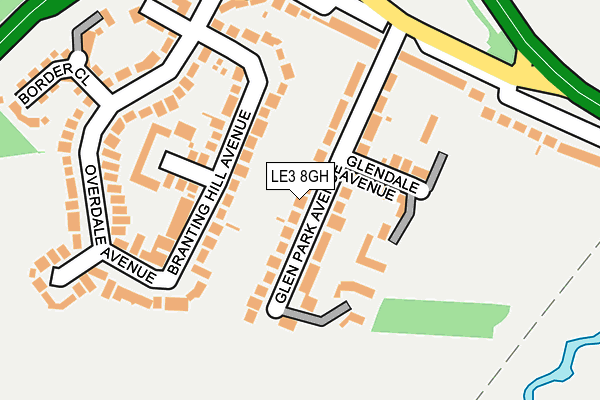 LE3 8GH map - OS OpenMap – Local (Ordnance Survey)