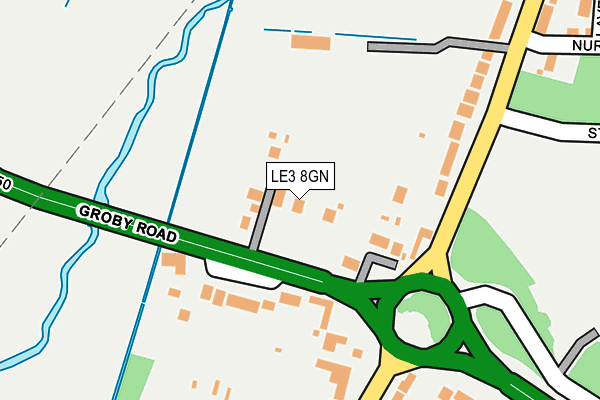 LE3 8GN map - OS OpenMap – Local (Ordnance Survey)