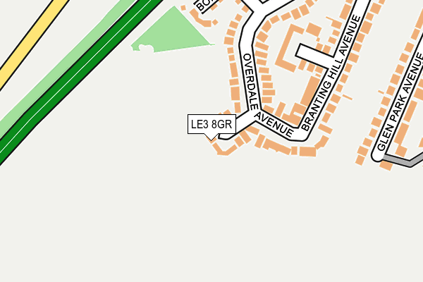 LE3 8GR map - OS OpenMap – Local (Ordnance Survey)