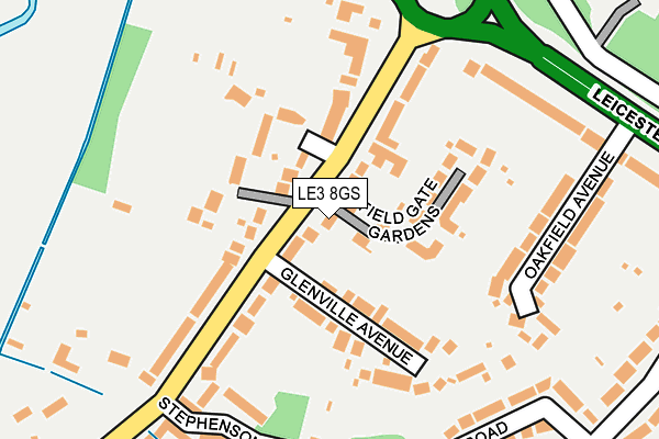 LE3 8GS map - OS OpenMap – Local (Ordnance Survey)
