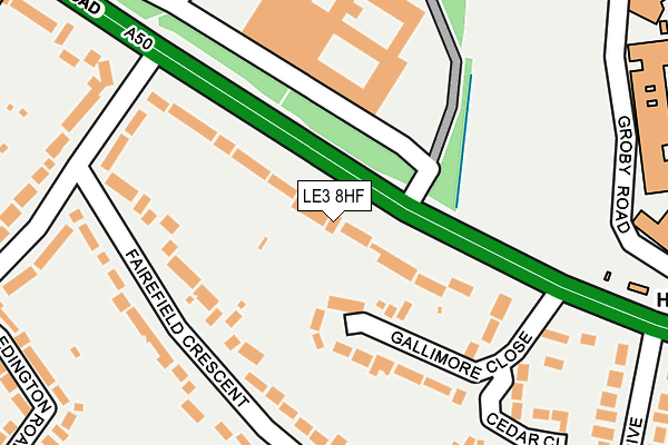 LE3 8HF map - OS OpenMap – Local (Ordnance Survey)