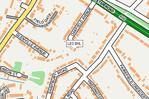 LE3 8HL map - OS OpenMap – Local (Ordnance Survey)